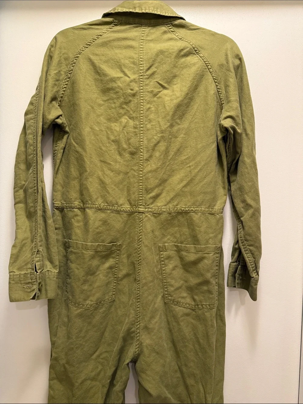 Quince Cotton Linen Twill Long Sleeve Coverall Jumpsuit. Size Small.